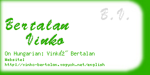 bertalan vinko business card